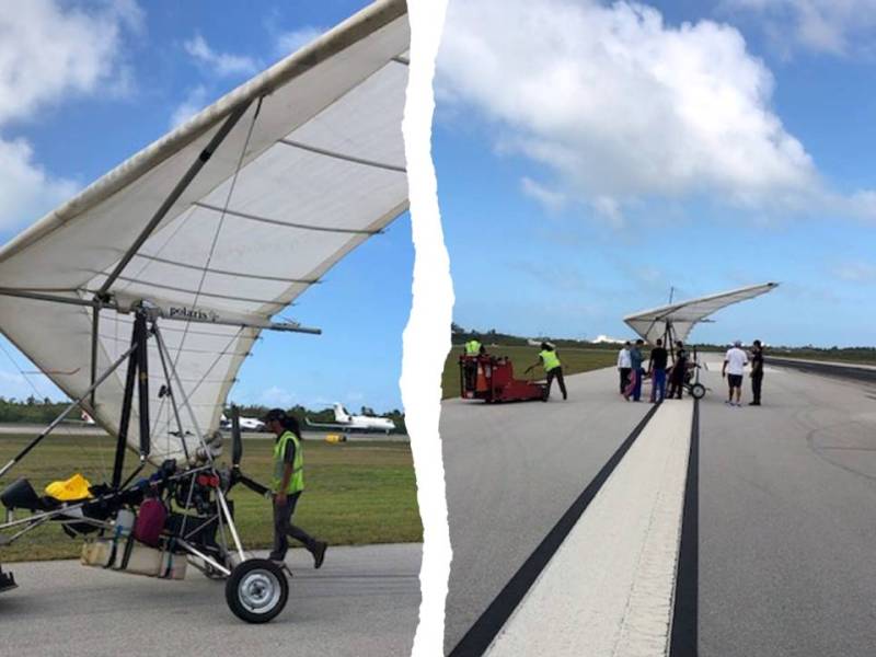 Dos inmigrantes cubanos a bordo de un ala delta con motor aterrizaron en Florida