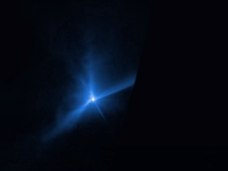 Hubble publica el impacto de nave DART contra el asteroide Dimorphos