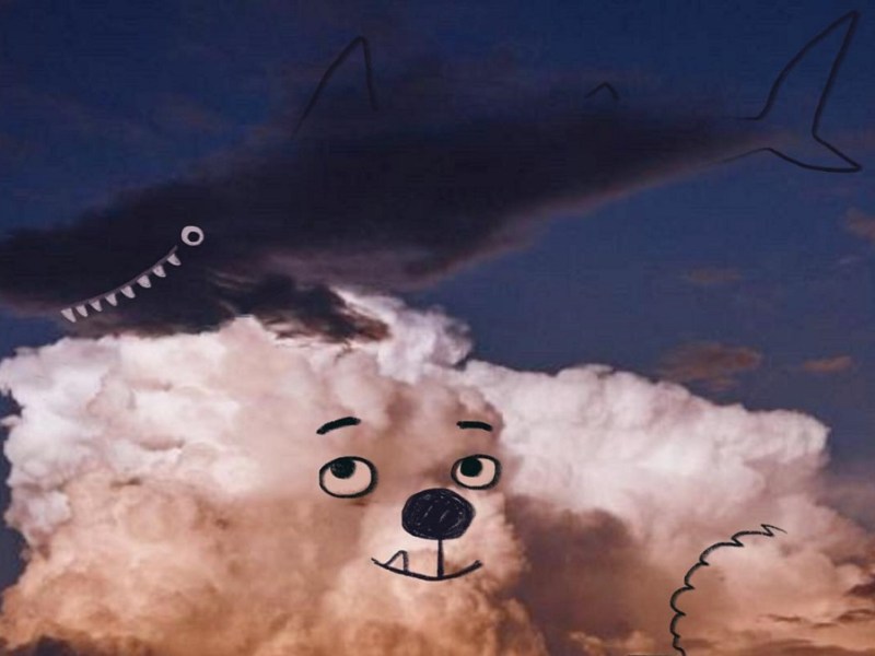 Artista convierte las nubes en personajes animados y se viraliza en redes sociales