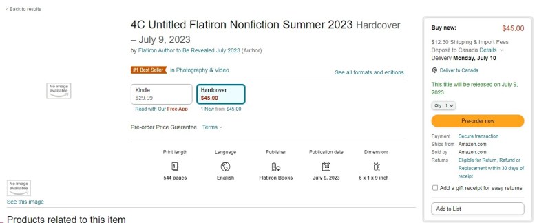 4C Untitled Flatiron Nonfiction Summer 2023 Hardcover
