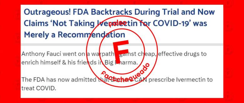 Ivermectina FDA NO cambia postura