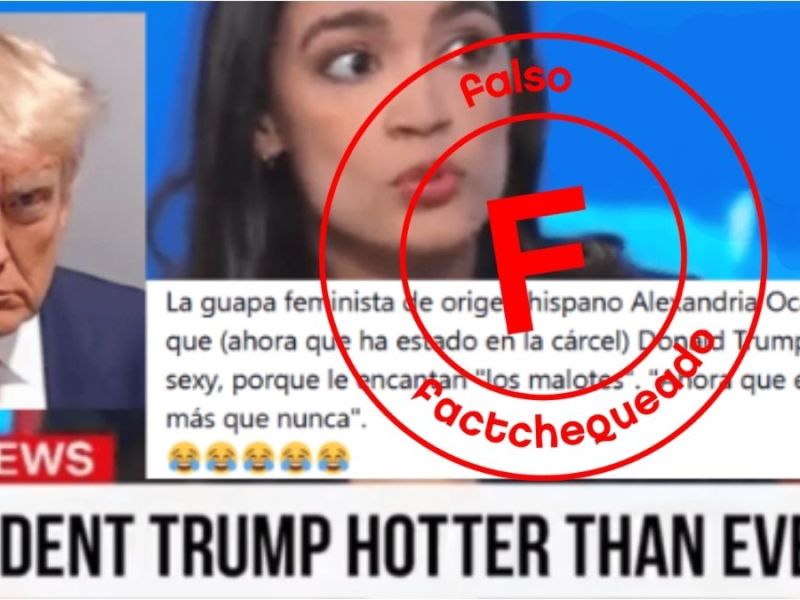 ¿Qué trump sale sexy en su foto policial? Desinformación sobre lo que dijo Ocasio-Cortez