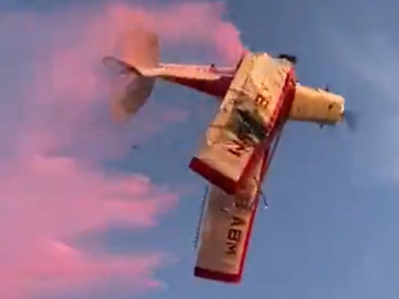 VIDEO | Avión se estrella en medio de una revelación de género, el piloto murió